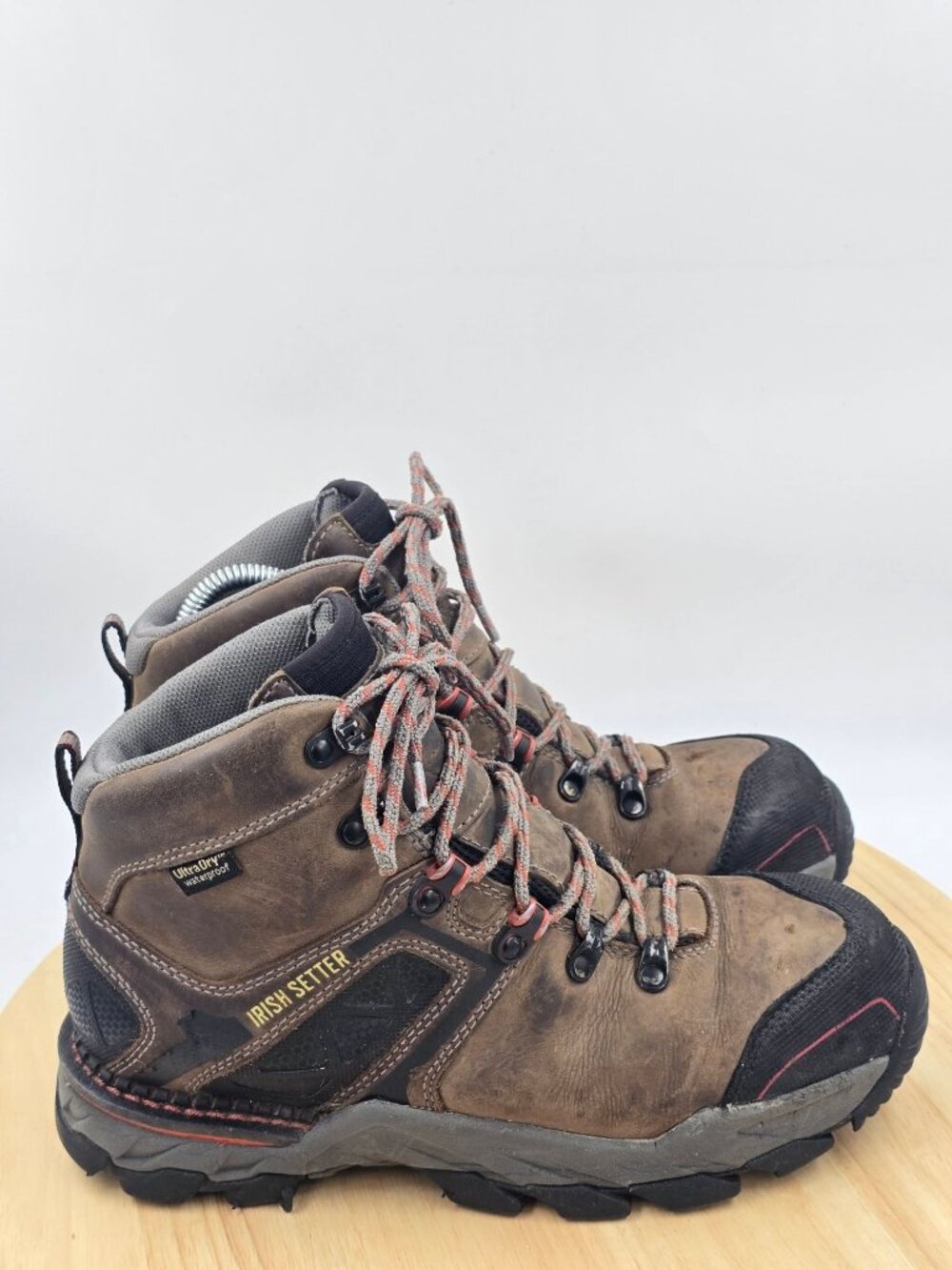 Irish Setter Work Boots Womens 8 .5D Crosby 6 Safety Toe Brown Waterproof 83214